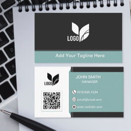 Tarjeta De Visita Logotipo de personalizado QR Moderno