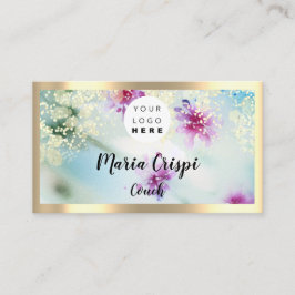 Tarjeta De Visita Logotipo de personalizado QRCode Flores de pradera