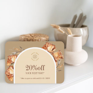 Tarjeta De Visita Logotipo de personalizado Retro Arch Rosa descuent