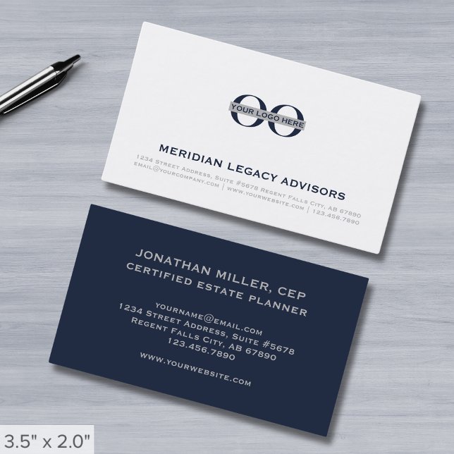 Tarjeta De Visita Logotipo de Personalizado simple (Subido por el creador)