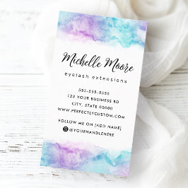 Tarjeta De Visita Logotipo de personalizado vertical de color acuáti