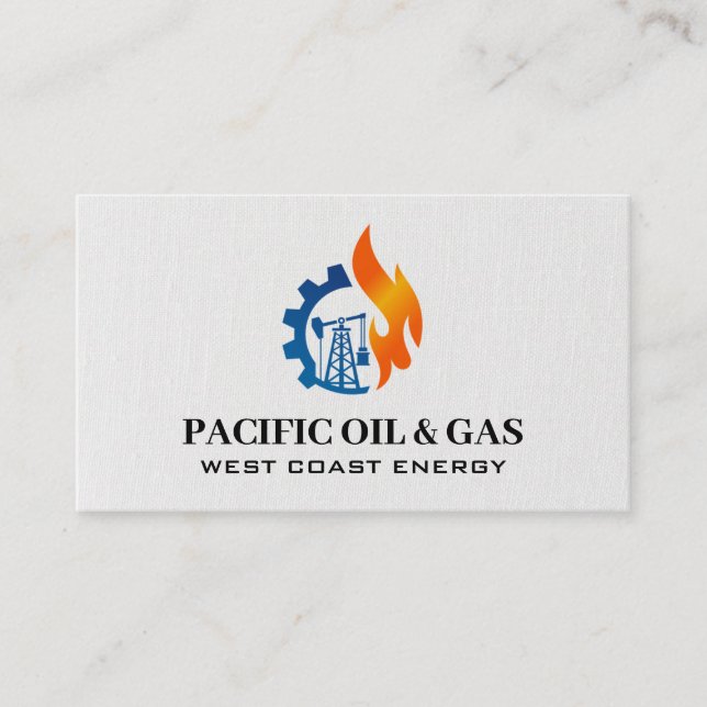 Tarjeta De Visita Logotipo de petróleo y gas (Anverso)