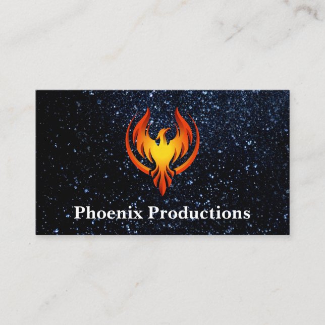 Tarjeta De Visita Logotipo de Phoenix | Espacio (Anverso)