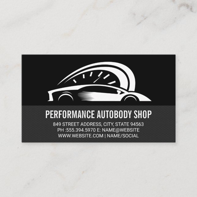 Tarjeta De Visita Logotipo de piezas automáticas | Rendimiento (Anverso)