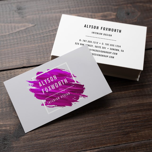 Tarjeta De Visita Logotipo de pintura abstracta (Subido por el creador)