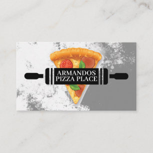 Tarjeta De Visita Logotipo de Pizzería   Restaurante