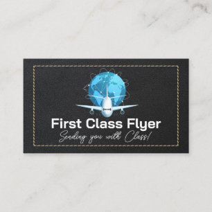 Tarjeta De Visita Logotipo de Plane Flyings World   Transporte