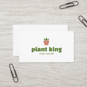 Tarjeta De Visita Logotipo de planta en maceta Tienda de plantas o