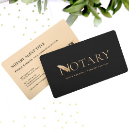 Tarjeta De Visita Logotipo de plumas de oro Rosa N Código QR Notario