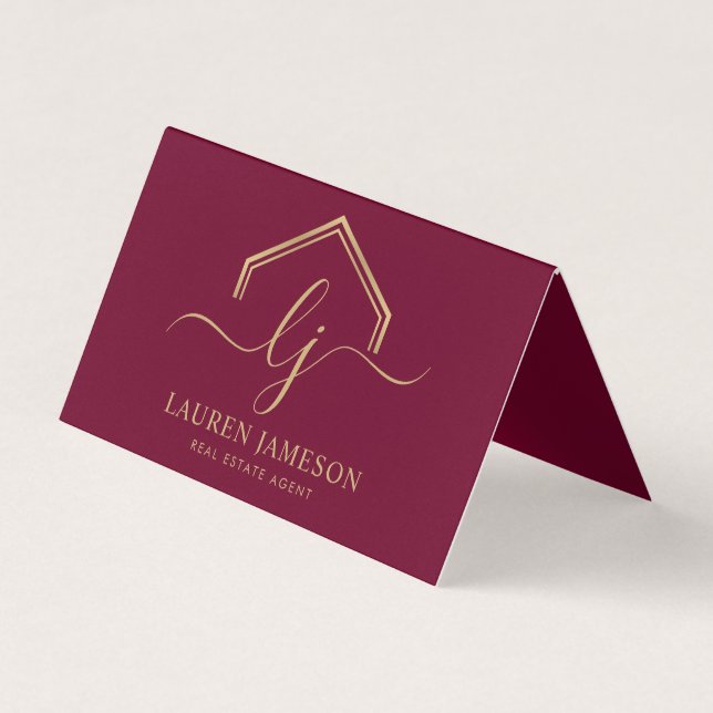 Tarjeta De Visita Logotipo de promotor de bienes raíces modernos (Anverso)