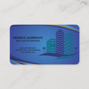 Tarjeta De Visita Logotipo de propiedad   Edificios de bienes raíces