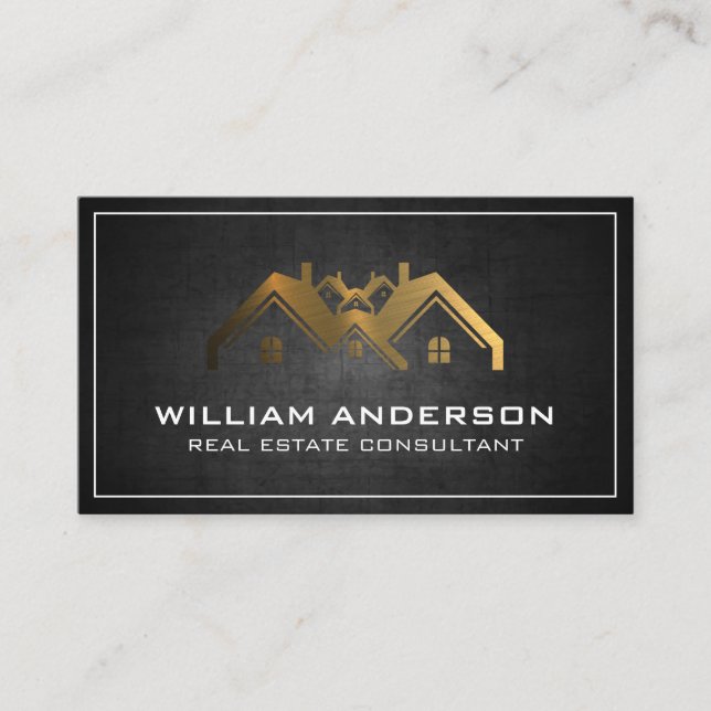 Tarjeta De Visita Logotipo de propiedad inmobiliaria (Anverso)