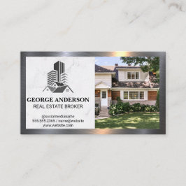 Tarjeta De Visita Logotipo de propiedades | Barrio delantero
