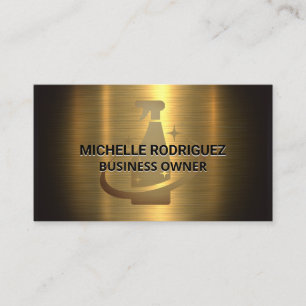 Tarjeta De Visita Logotipo de pulverización de limpieza   Cepillo me