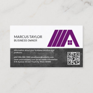 Tarjeta De Visita Logotipo de Purple Home   Inmobiliaria