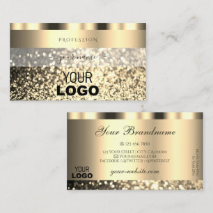 Tarjeta De Visita Logotipo de Purpurina de espuma de oro de lujo Shi