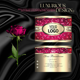 Tarjeta De Visita Logotipo de Purpurina Rosa de Ojo Captura De Ojo C