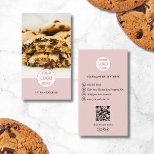 Tarjeta De Visita Logotipo de QR de foto personalizada de panadería
