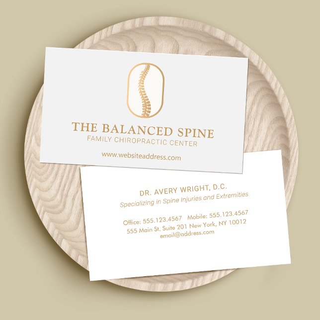 Tarjeta De Visita Logotipo de quiropráctico quiropráctico (Subido por el creador)