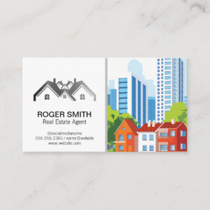 Tarjeta De Visita Logotipo de Realtor de Propiedades del Hogar Edi