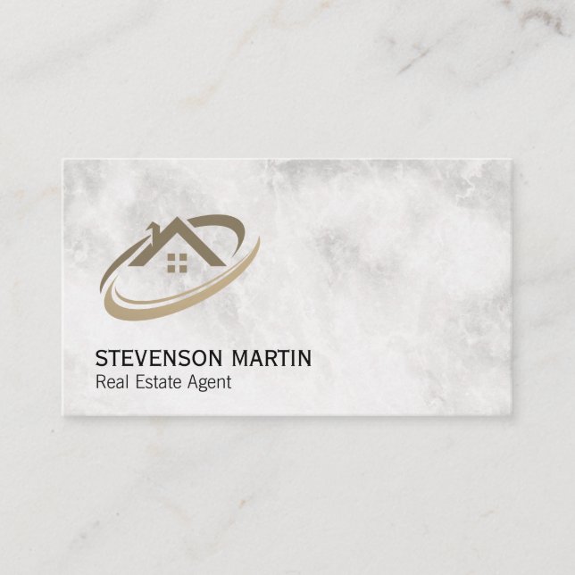 Tarjeta De Visita Logotipo de Realtor Home (Anverso)