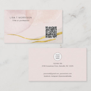 Tarjeta De Visita logotipo de red de código QR abstracto de moda ro