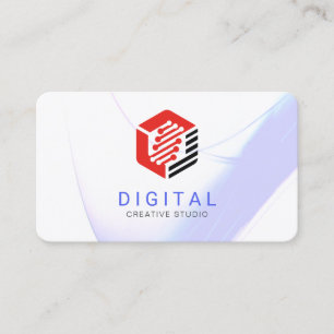 Tarjeta De Visita Logotipo de Red Digital de IA Tecnológica