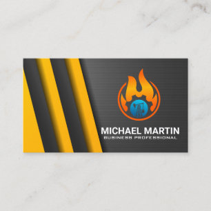 Tarjeta De Visita Logotipo de refinería de petróleo y gas Energía