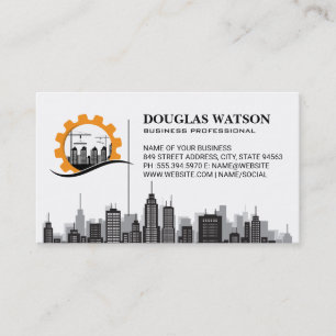 Tarjeta De Visita Logotipo de renovación de constructor Ciudad O