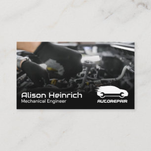 Tarjeta De Visita Logotipo de reparación automática   Coche de servi