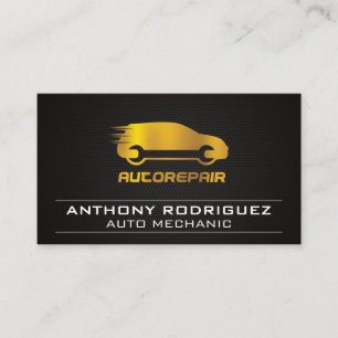 Tarjeta De Visita Logotipo de reparación automática de oro