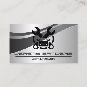 Tarjeta De Visita Logotipo de reparación de autos Mecánico Llave