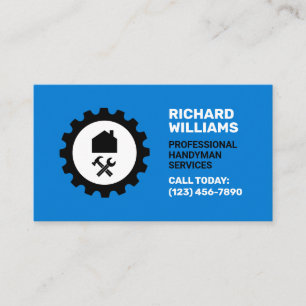 Tarjeta De Visita logotipo de reparación del hogar de mano de obra