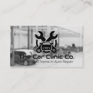 Tarjeta De Visita Logotipo de reparación mecánica   Tienda de garaje