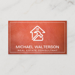 Tarjeta De Visita Logotipo de reparación residencial   Textura de cu