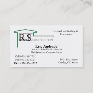Tarjeta De Visita Logotipo de ROCKSTAR, construcción de Rockstar,