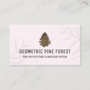 Tarjeta De Visita Logotipo de rosa bosque árbol piña