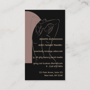 Tarjeta De Visita logotipo de Salón de bronceado en spray de contorn