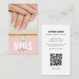Tarjeta De Visita Logotipo de secuencia de código QR de foto de arti