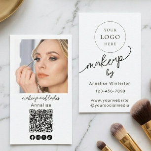 Tarjeta De Visita Logotipo de secuencia de comandos negra mínima Cód