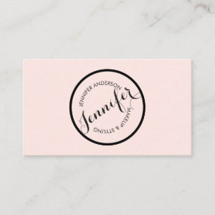 Tarjeta De Visita Logotipo de sello circular vintage Artista de Maqu