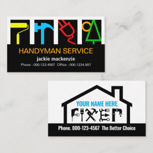 Tarjeta De Visita Logotipo de servicio de constructores impresionant