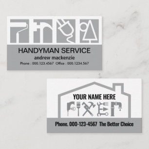 Tarjeta De Visita Logotipo de servicio de constructores impresionant