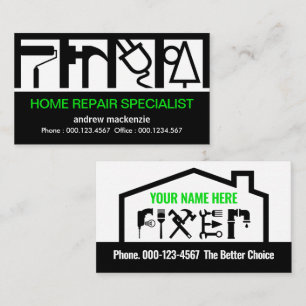 Tarjeta De Visita Logotipo de servicio de constructores impresionant