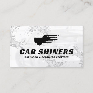Tarjeta De Visita logotipo de servicio de lavado de autos