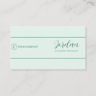Tarjeta De Visita Logotipo de servicio de limpieza de criada verde m