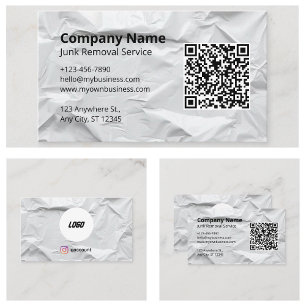 Tarjeta De Visita Logotipo de Servicio de Remoción de Basura