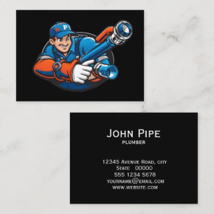 Tarjeta De Visita logotipo de servicios de fontanería