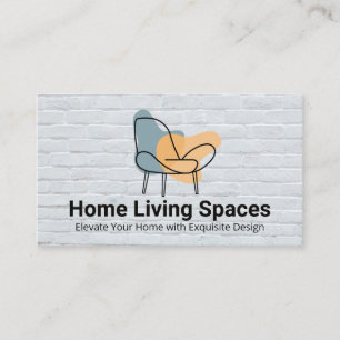 Tarjeta De Visita Logotipo de silla estilizada Mobiliario