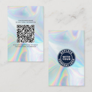 Tarjeta De Visita Logotipo de su empresa y código QR holográfico DIY
